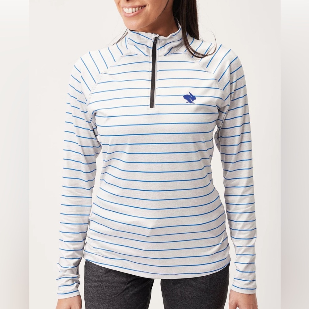 rabbit Women's EZ Zip Stripe Quiet Grey, size extra small